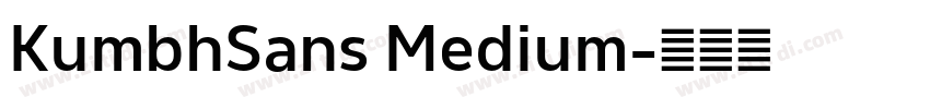KumbhSans Medium字体转换
